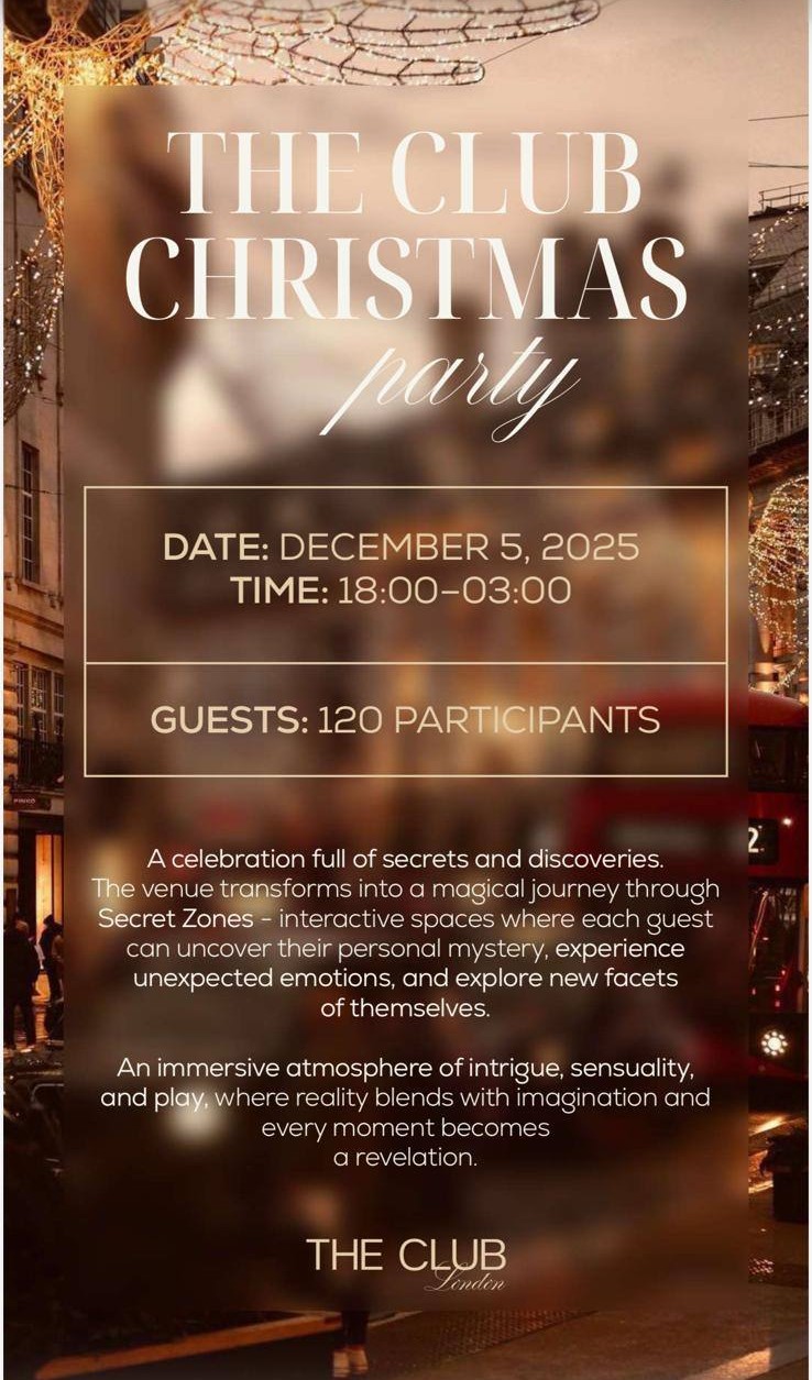 The club's announcement for the Christmas party.