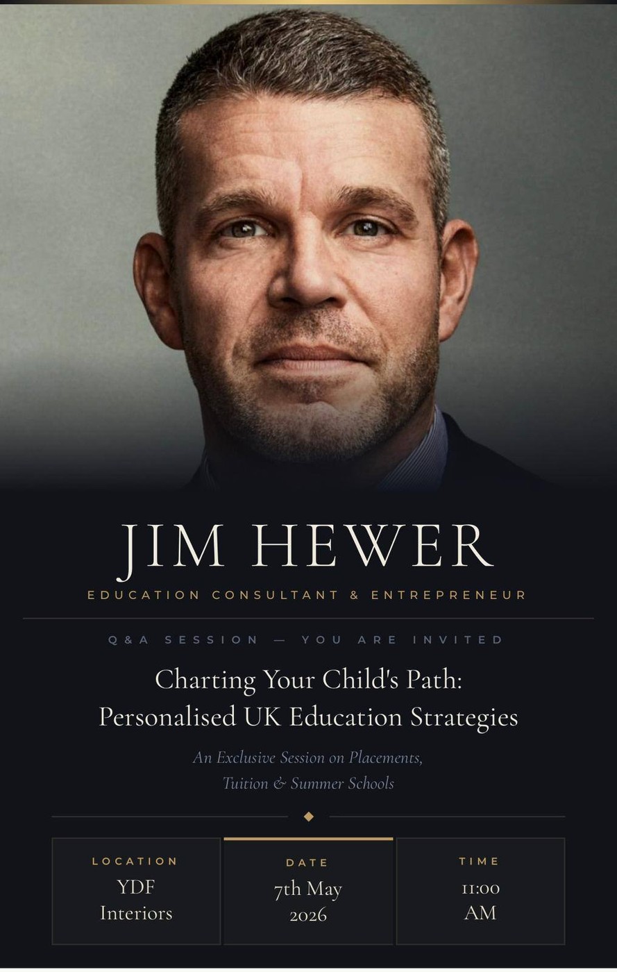 The club's announcement for the session with the education consultant Jim Hewer.