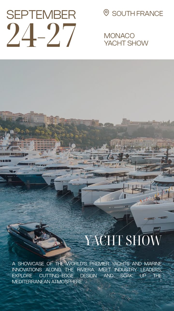 The club's announcement for the Monaco Yacht Show.